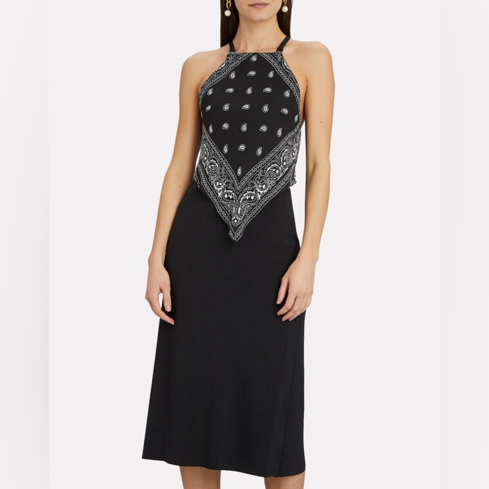 DION LEE Bandana Midi Slip Dress